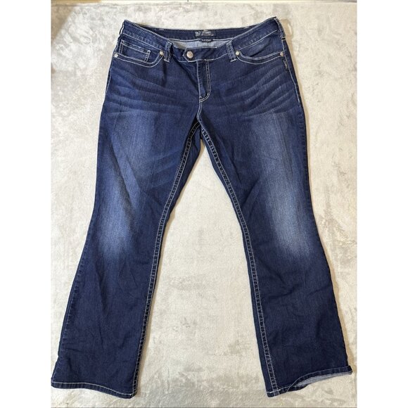 Silver Jeans Denim - Silver Jeans Co Tuesday Bootcut Jeans Dark Wash Womens 22x33